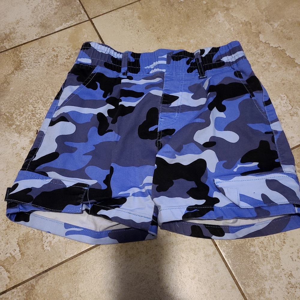 Blue camo shoes